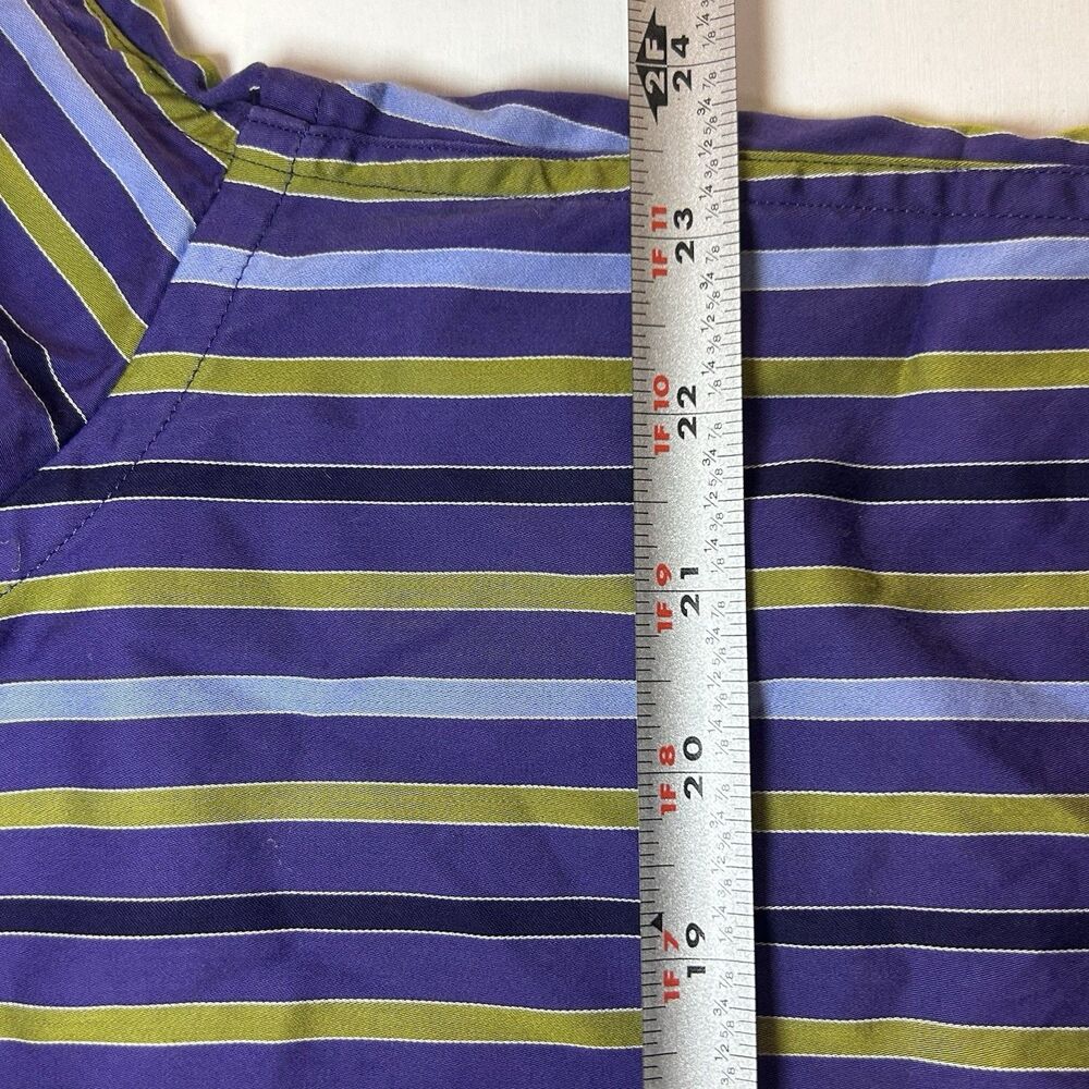 Robert Graham Shirt Mens XL Striped Embroidered Flip Cuff Button Up Long Sleeve - Picture 8 of 12